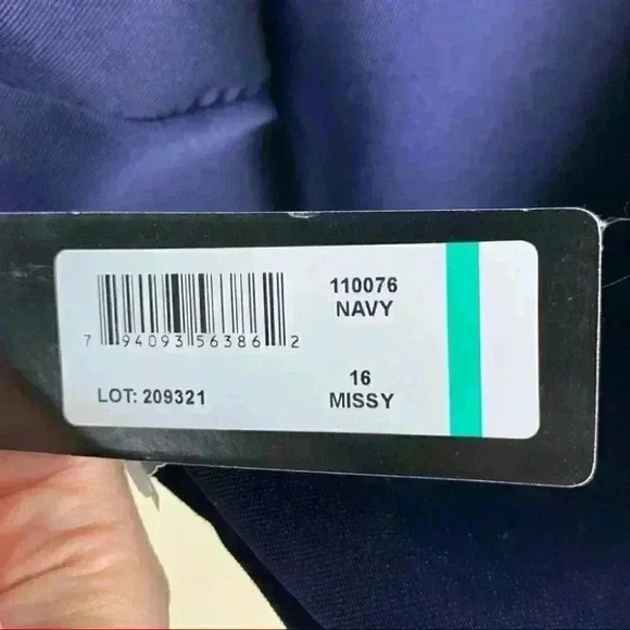 New SLNY womens jacket size 16 navy blue shrug formal mother of the bride - Picture 8 of 12